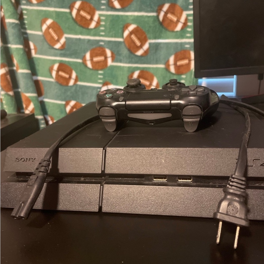 Sony Black Gaming Console with Controller